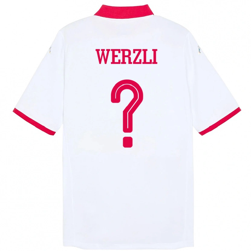 Danxen Niño Camiseta Túnez Yassine Werzli #0 Blanco 2ª Equipación 24-26 La Camisa México