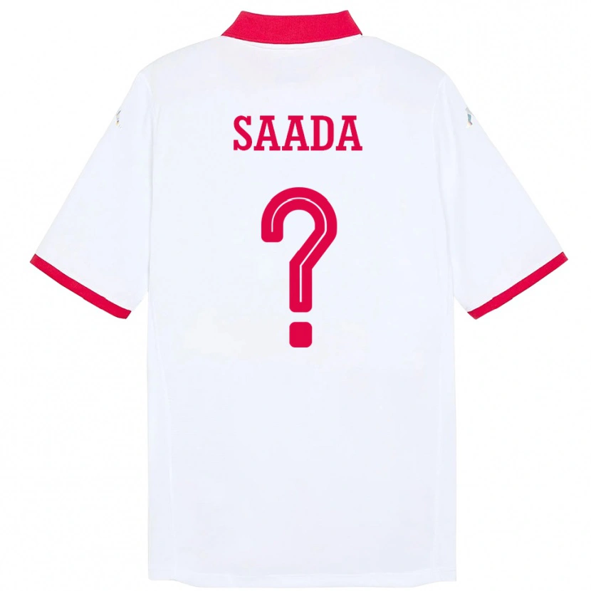 Danxen Niño Camiseta Túnez Malek Saada #0 Blanco 2ª Equipación 24-26 La Camisa México