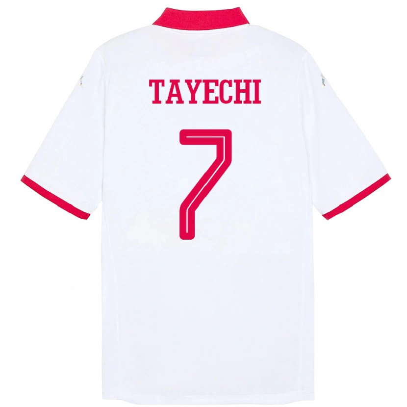 Danxen Niño Camiseta Túnez Fedi Tayechi #7 Blanco 2ª Equipación 24-26 La Camisa México