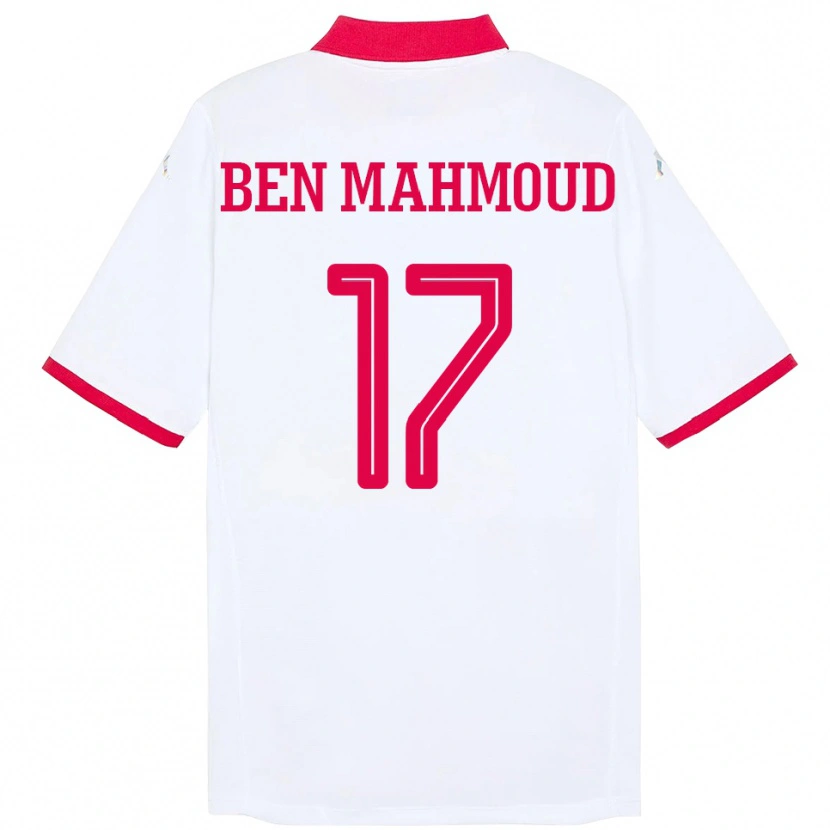 Danxen Niño Camiseta Túnez Yessine Ben Mahmoud #17 Blanco 2ª Equipación 24-26 La Camisa México