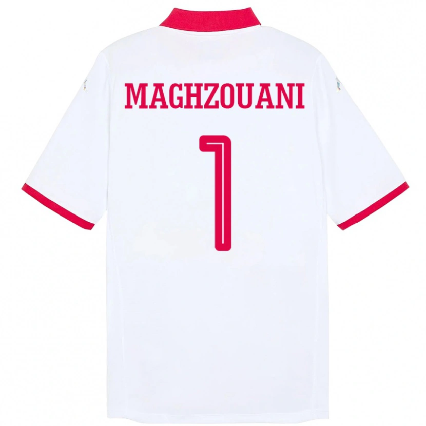 Danxen Niño Camiseta Túnez Wassim Maghzouani #1 Blanco 2ª Equipación 24-26 La Camisa México