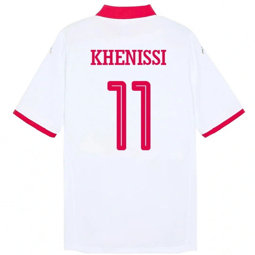 Danxen Niño Camiseta Túnez Taha Yassine Khenissi #11 Blanco 2ª Equipación 24-26 La Camisa México