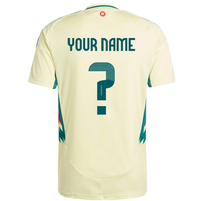 Danxen Niño Camiseta Gales Su Nombre #0 Beige Amarillo 2ª Equipación 24-26 La Camisa México