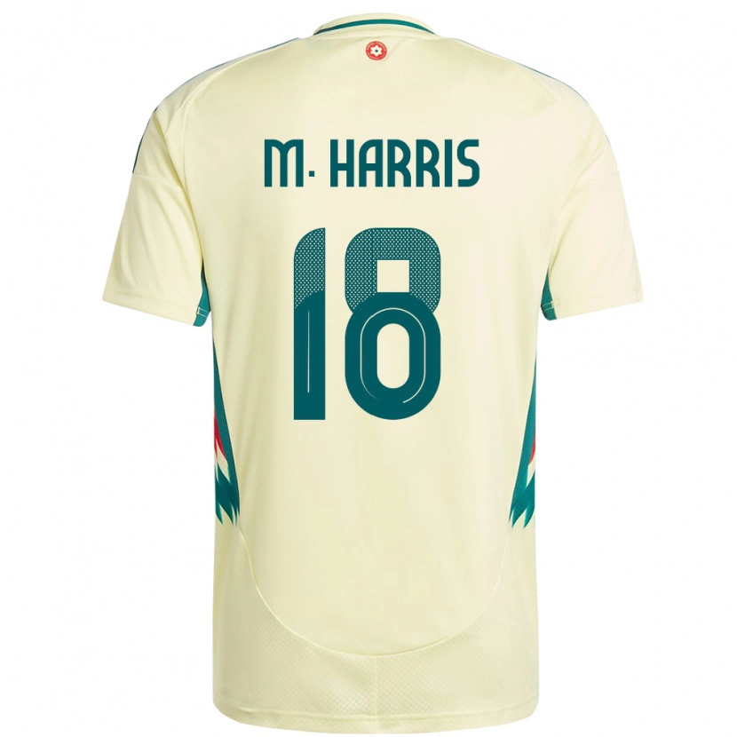 Danxen Niño Camiseta Gales Mark Harris #18 Beige Amarillo 2ª Equipación 24-26 La Camisa México