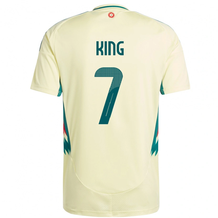 Danxen Niño Camiseta Gales Eli King #7 Beige Amarillo 2ª Equipación 24-26 La Camisa México