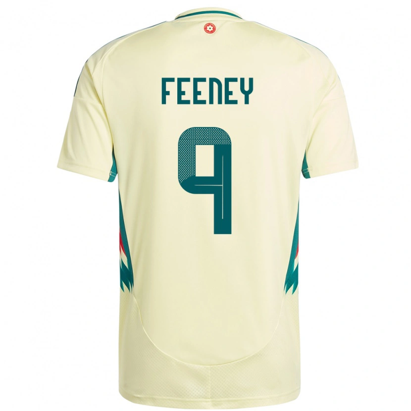 Danxen Niño Camiseta Gales George Feeney #9 Beige Amarillo 2ª Equipación 24-26 La Camisa México