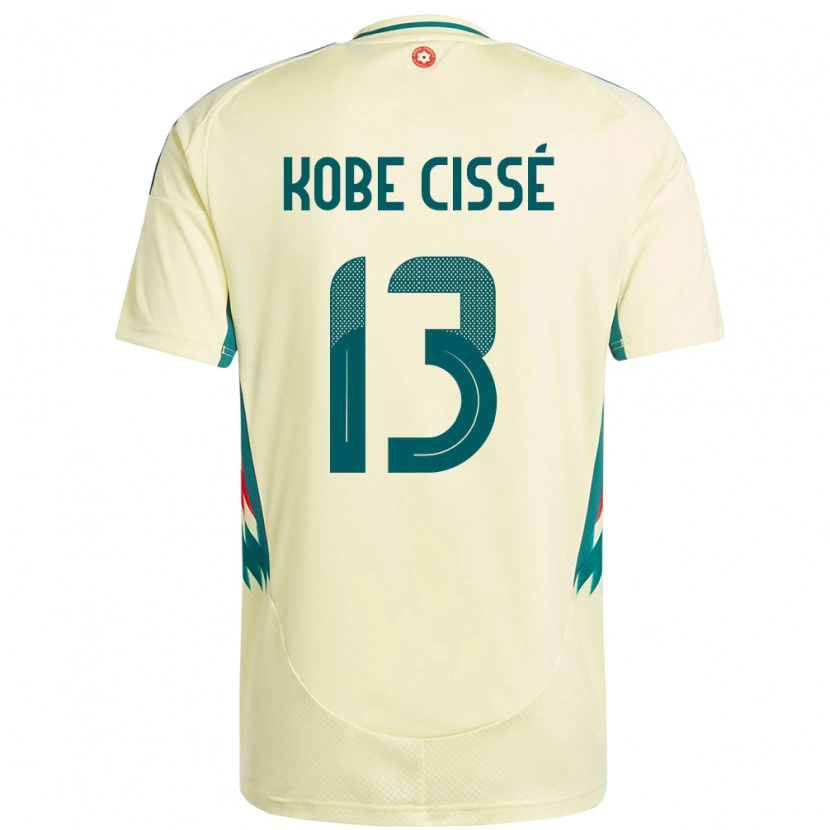 Danxen Niño Camiseta Gales Prince Kobe Cissé #13 Beige Amarillo 2ª Equipación 24-26 La Camisa México