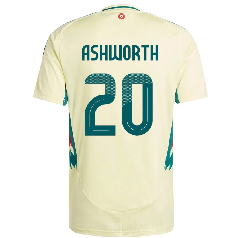 Danxen Niño Camiseta Gales Zac Ashworth #20 Beige Amarillo 2ª Equipación 24-26 La Camisa México