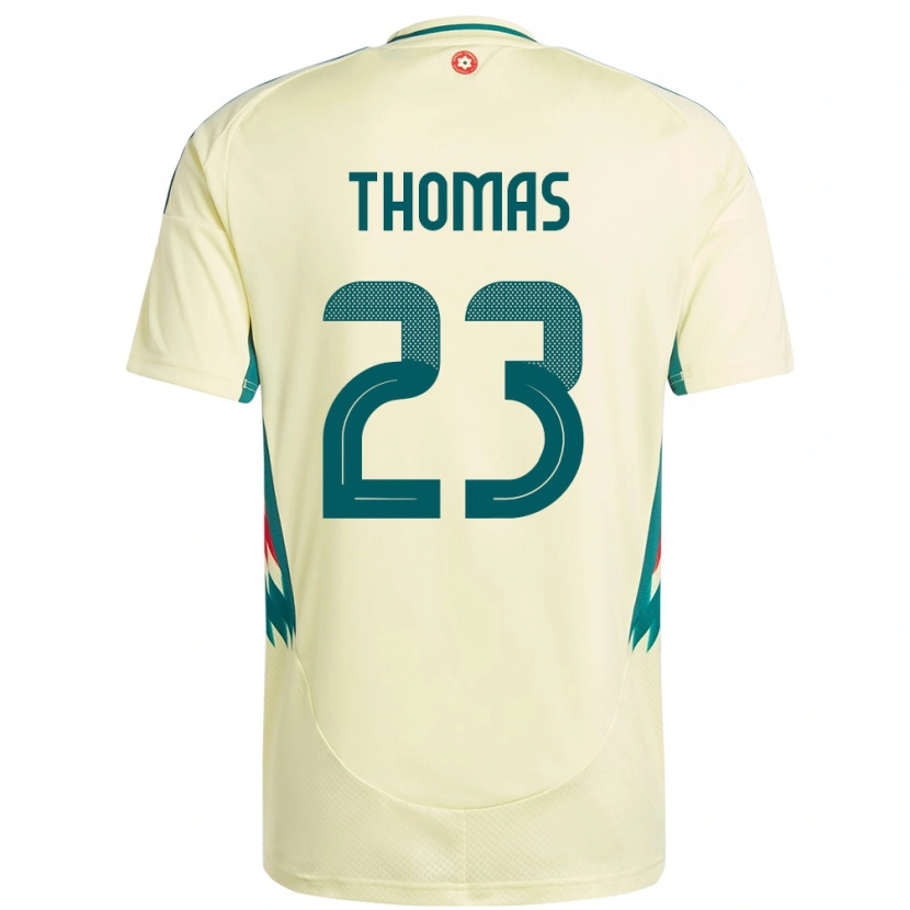 Danxen Niño Camiseta Gales Isaac Thomas #23 Beige Amarillo 2ª Equipación 24-26 La Camisa México