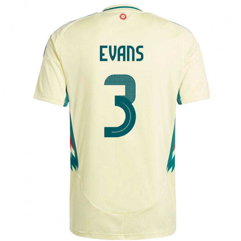 Danxen Niño Camiseta Gales Gemma Evans #3 Beige Amarillo 2ª Equipación 24-26 La Camisa México