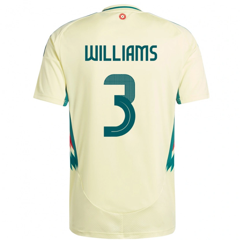 Danxen Niño Camiseta Gales Zac Williams #3 Beige Amarillo 2ª Equipación 24-26 La Camisa México