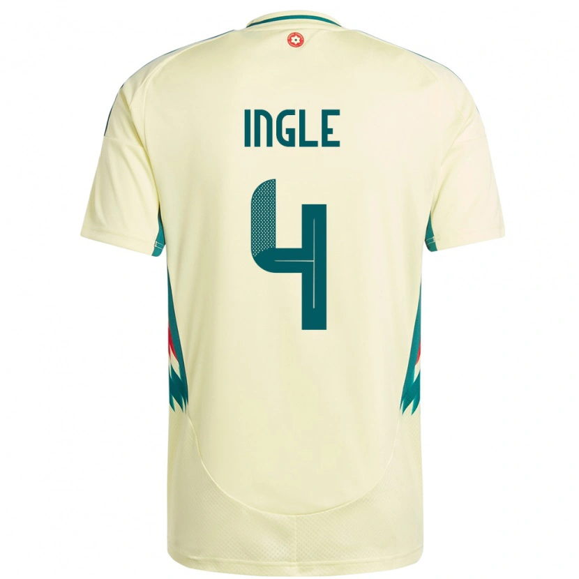 Danxen Niño Camiseta Gales Sophie Ingle #4 Beige Amarillo 2ª Equipación 24-26 La Camisa México