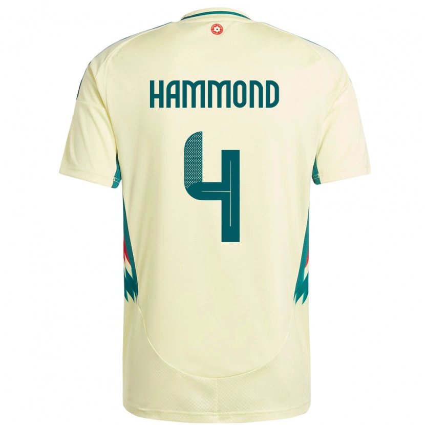Danxen Niño Camiseta Gales Ben Hammond #4 Beige Amarillo 2ª Equipación 24-26 La Camisa México