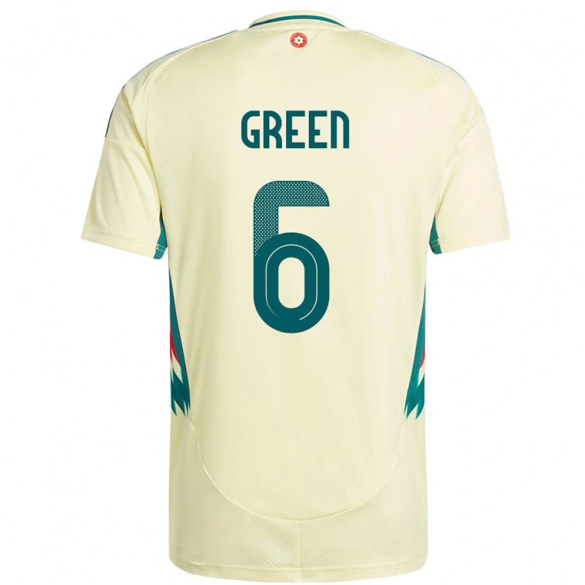 Danxen Niño Camiseta Gales Josephine Green #6 Beige Amarillo 2ª Equipación 24-26 La Camisa México
