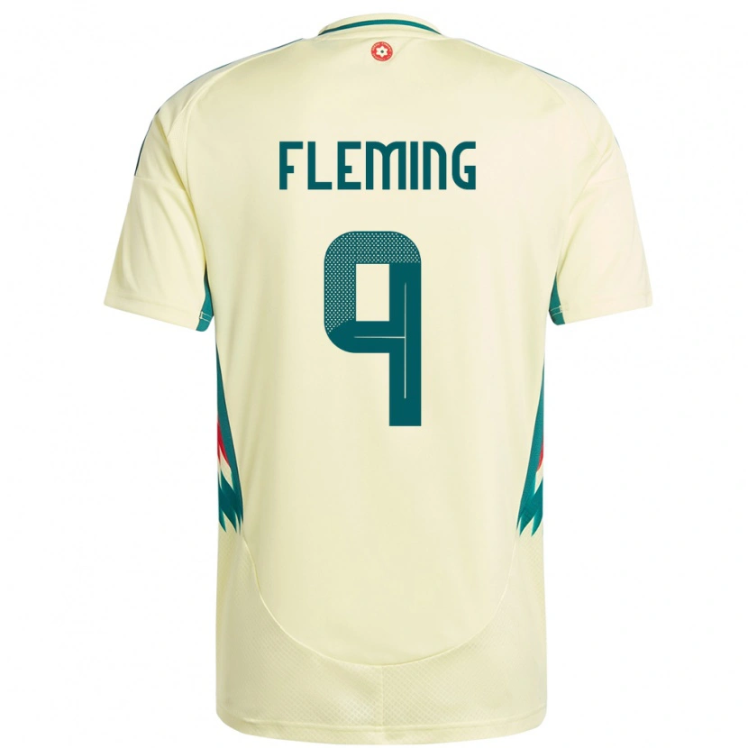 Danxen Niño Camiseta Gales Cole Fleming #9 Beige Amarillo 2ª Equipación 24-26 La Camisa México