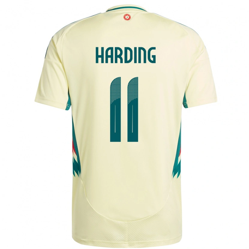 Danxen Niño Camiseta Gales Natasha Harding #11 Beige Amarillo 2ª Equipación 24-26 La Camisa México