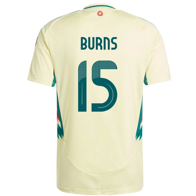 Danxen Niño Camiseta Gales Wes Burns #15 Beige Amarillo 2ª Equipación 24-26 La Camisa México