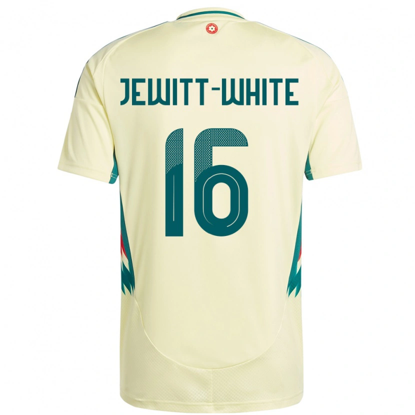 Danxen Niño Camiseta Gales Harry Jewitt White #16 Beige Amarillo 2ª Equipación 24-26 La Camisa México