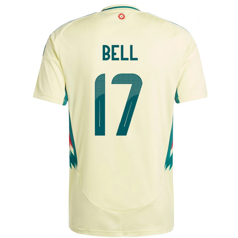 Danxen Niño Camiseta Gales Zac Bell #17 Beige Amarillo 2ª Equipación 24-26 La Camisa México