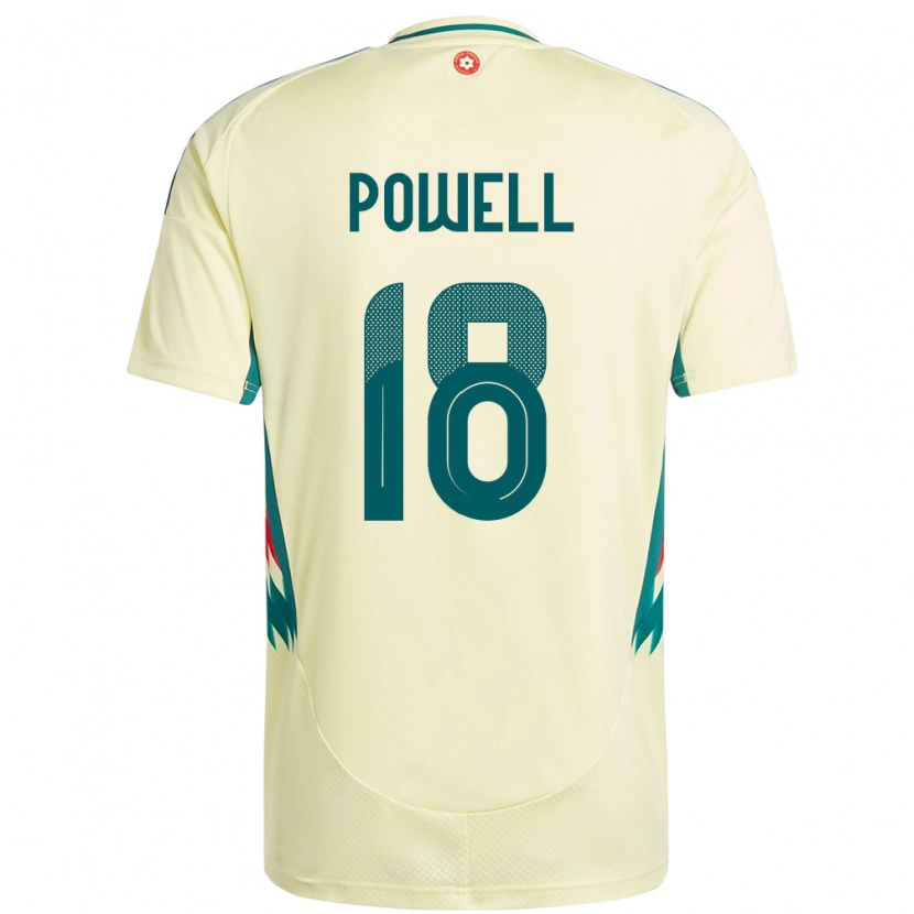 Danxen Niño Camiseta Gales Ella Powell #18 Beige Amarillo 2ª Equipación 24-26 La Camisa México