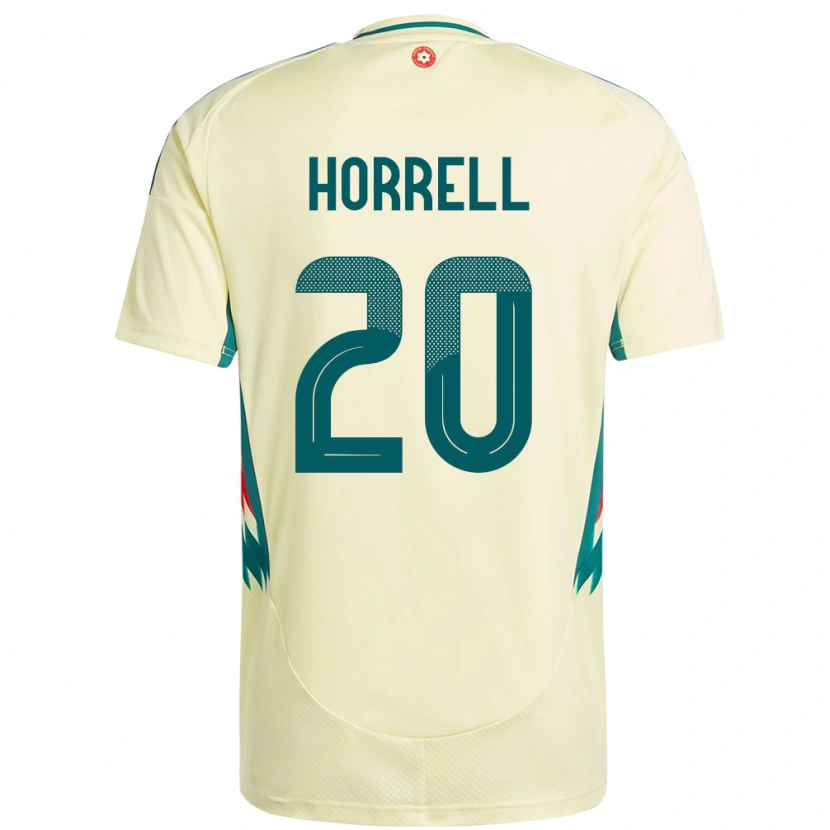 Danxen Niño Camiseta Gales Grace Horrell #20 Beige Amarillo 2ª Equipación 24-26 La Camisa México