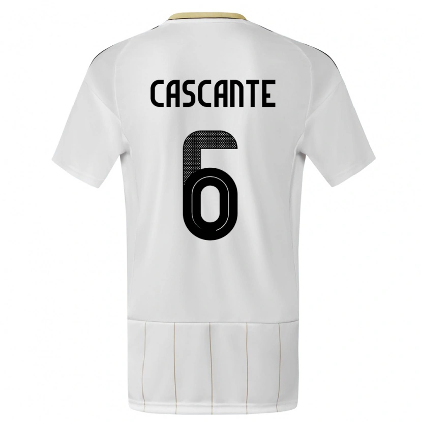 Danxen Niño Camiseta Costa Rica Julio Cascante #6 Blanco 2ª Equipación 24-26 La Camisa México