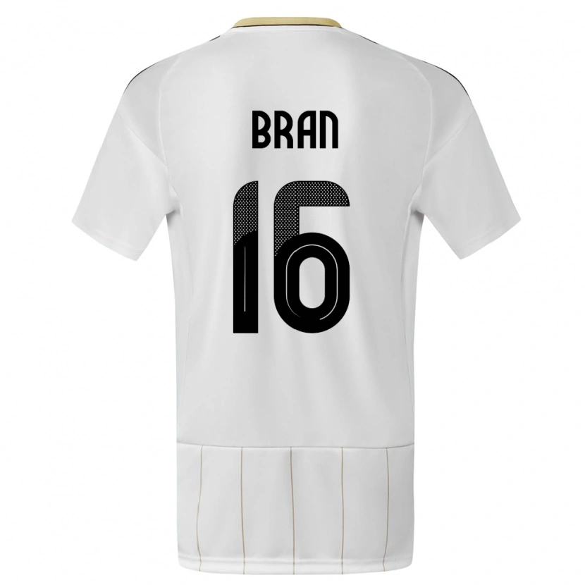 Danxen Niño Camiseta Costa Rica Alejandro Bran #16 Blanco 2ª Equipación 24-26 La Camisa México