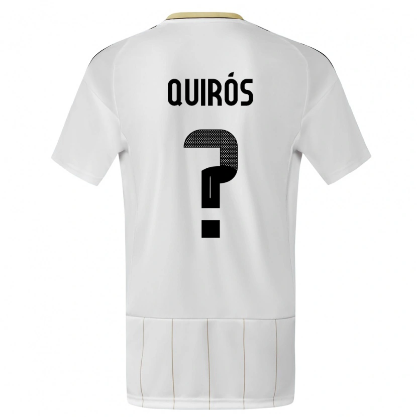 Danxen Niño Camiseta Costa Rica Santiago Quirós #0 Blanco 2ª Equipación 24-26 La Camisa México