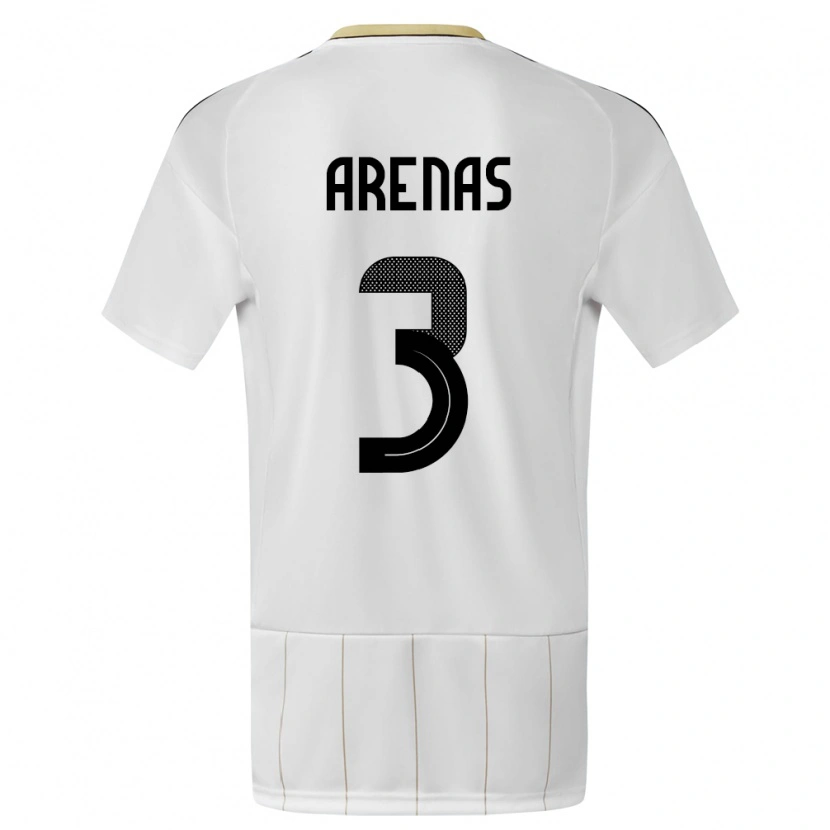 Danxen Niño Camiseta Costa Rica Alejandro Arenas #3 Blanco 2ª Equipación 24-26 La Camisa México