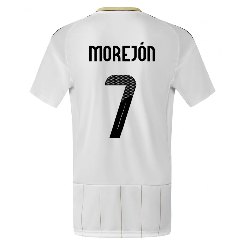 Danxen Niño Camiseta Costa Rica Jorge Morejón #7 Blanco 2ª Equipación 24-26 La Camisa México