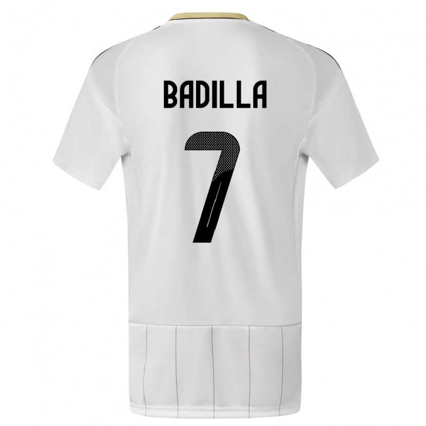 Danxen Niño Camiseta Costa Rica Isaac Badilla #7 Blanco 2ª Equipación 24-26 La Camisa México