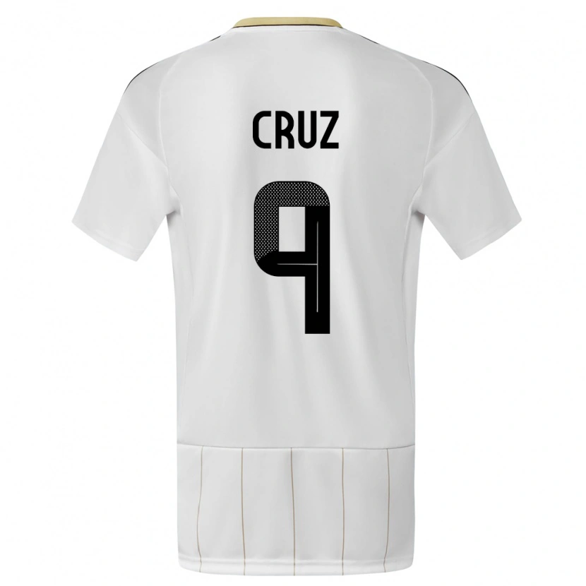 Danxen Niño Camiseta Costa Rica Esteban Cruz #9 Blanco 2ª Equipación 24-26 La Camisa México