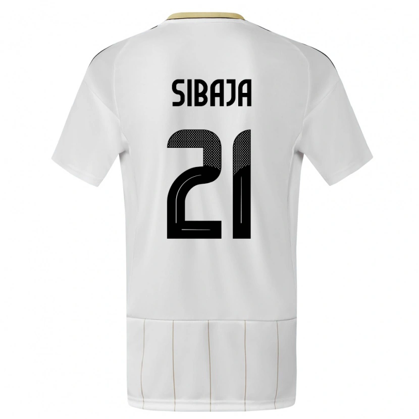 Danxen Niño Camiseta Costa Rica Gabriel Sibaja #21 Blanco 2ª Equipación 24-26 La Camisa México