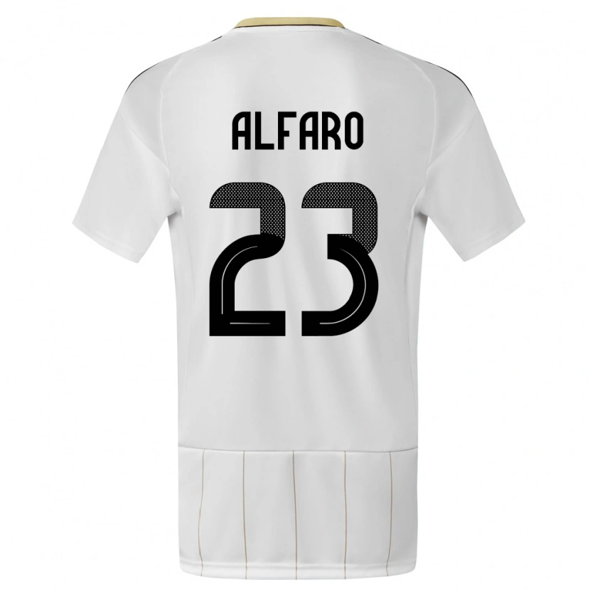 Danxen Niño Camiseta Costa Rica Marshall Alfaro #23 Blanco 2ª Equipación 24-26 La Camisa México