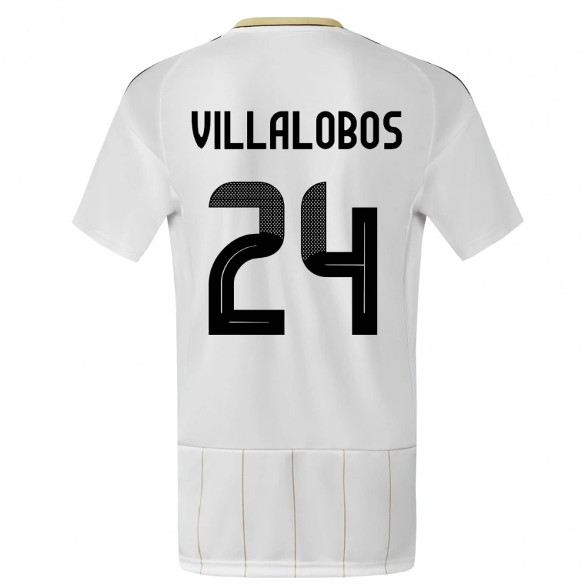 Danxen Niño Camiseta Costa Rica Anthuan Villalobos #24 Blanco 2ª Equipación 24-26 La Camisa México