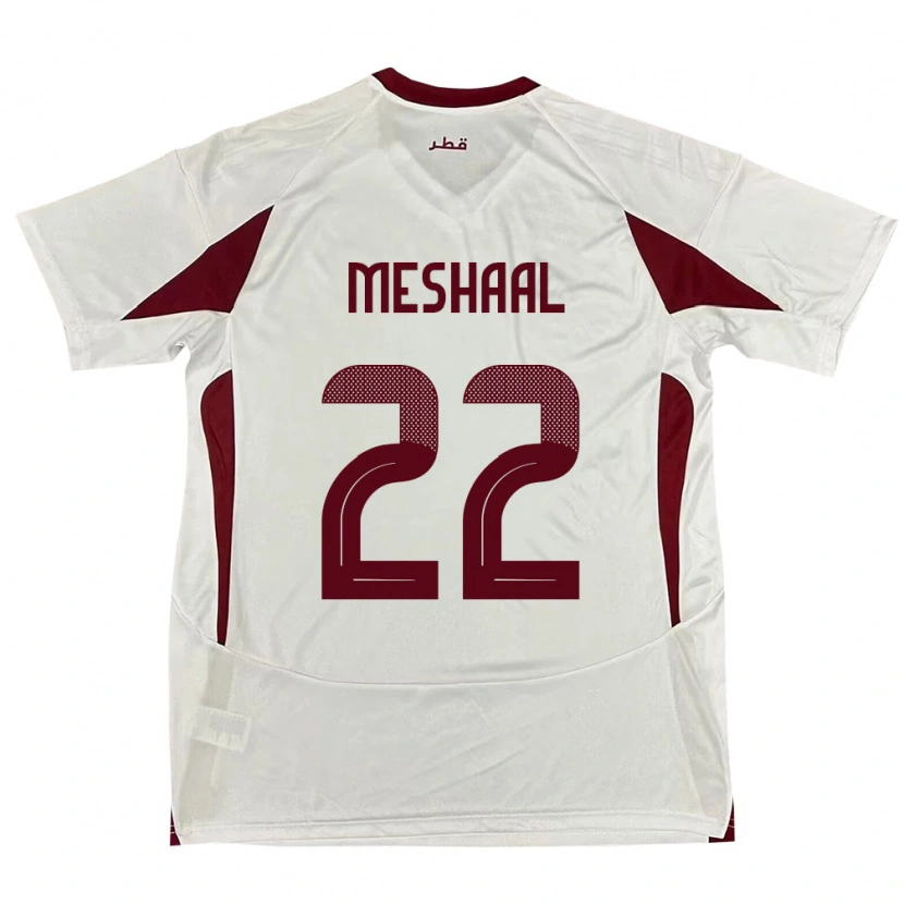 Danxen Niño Camiseta Catar Meshaal Barsham #22 Blanco 2ª Equipación 24-26 La Camisa México