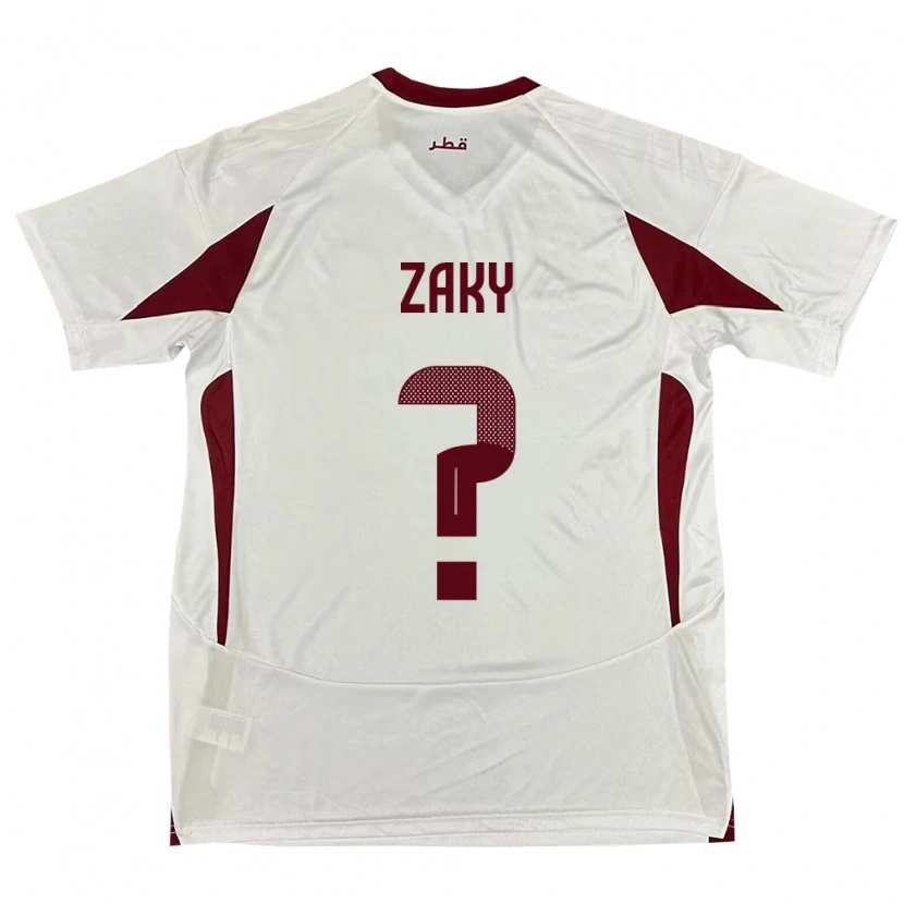 Danxen Niño Camiseta Catar Abdelrahman Zaky #0 Blanco 2ª Equipación 24-26 La Camisa México