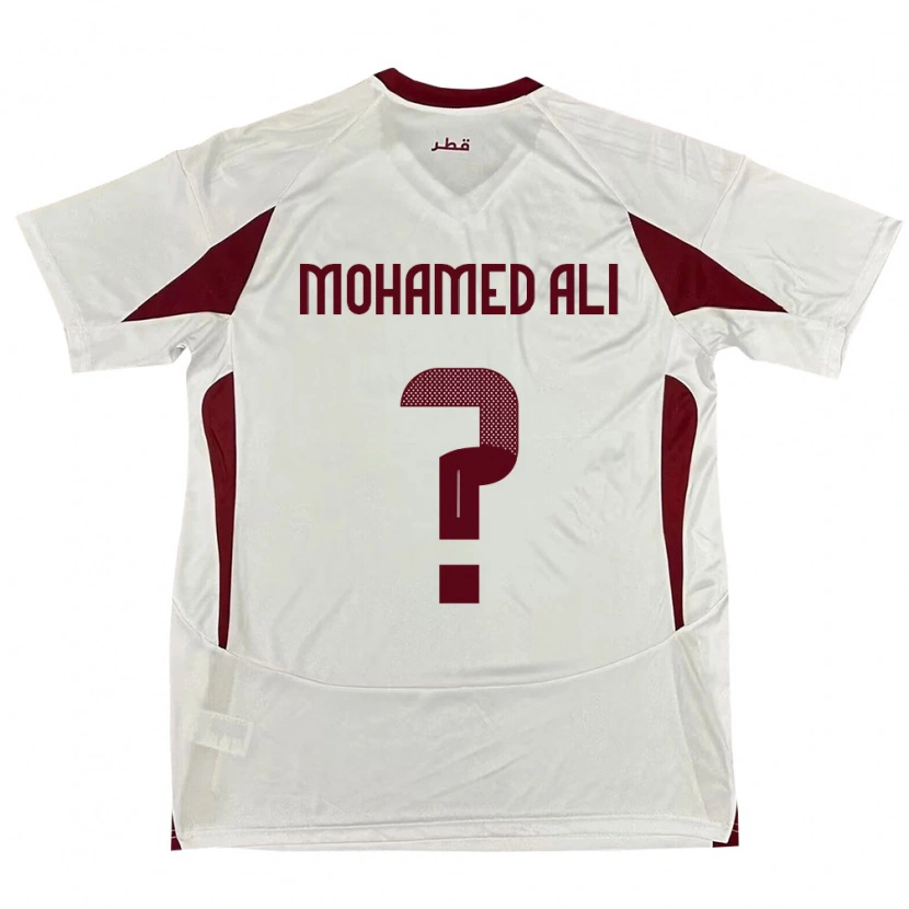 Danxen Niño Camiseta Catar Youssef Mohamed Ali #0 Blanco 2ª Equipación 24-26 La Camisa México