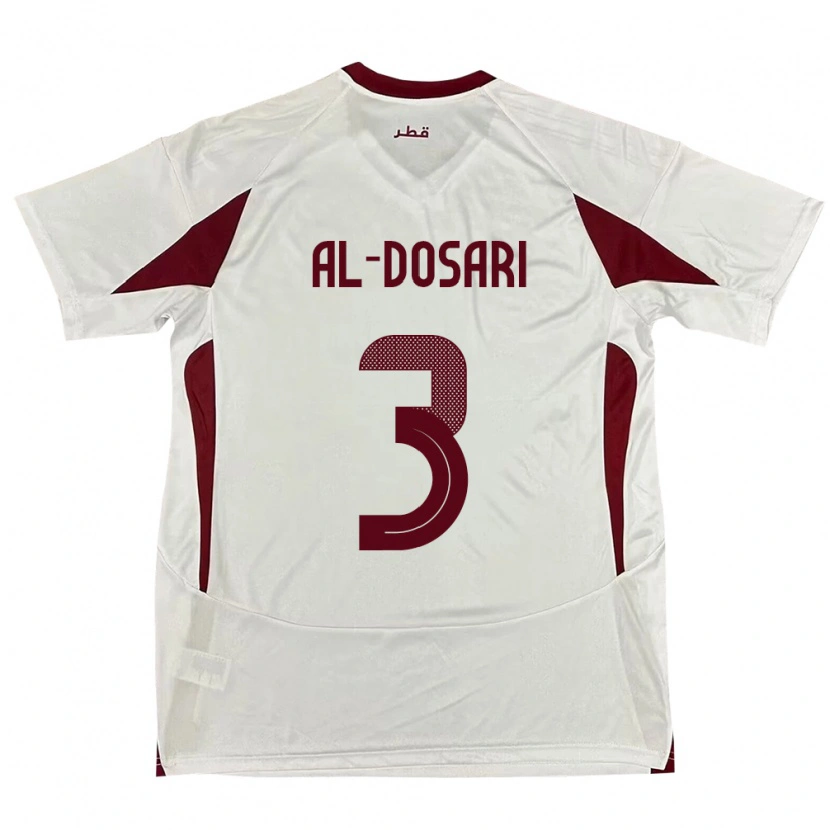 Danxen Niño Camiseta Catar Dana Al Dosari #3 Blanco 2ª Equipación 24-26 La Camisa México
