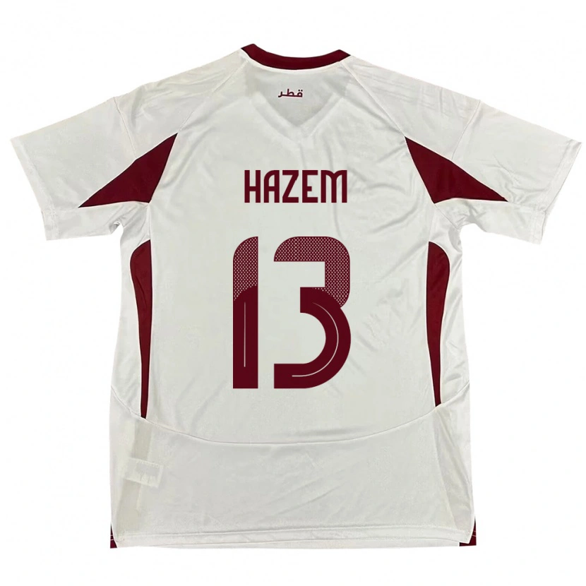 Danxen Niño Camiseta Catar Hazem Shehata #13 Blanco 2ª Equipación 24-26 La Camisa México
