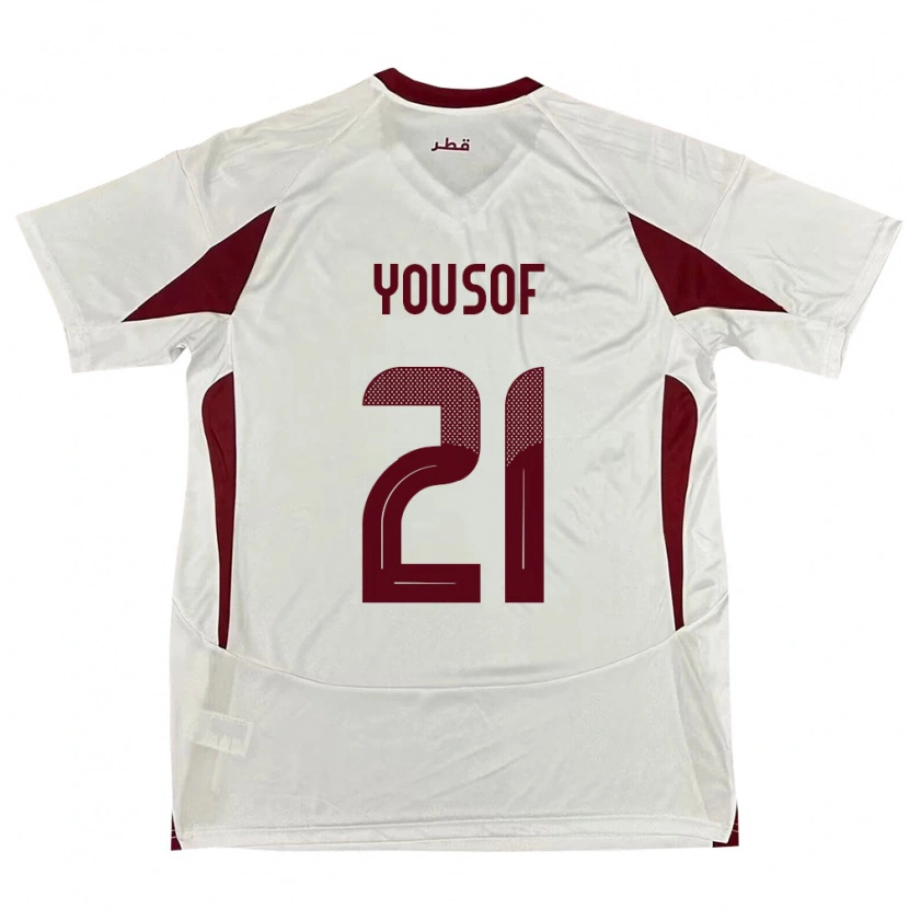 Danxen Niño Camiseta Catar Yousof Hassan #21 Blanco 2ª Equipación 24-26 La Camisa México