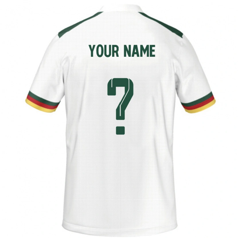 Danxen Niño Camiseta Camerún Su Nombre #0 Blanco 2ª Equipación 24-26 La Camisa México
