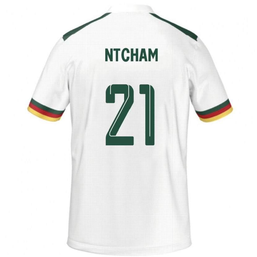 Danxen Niño Camiseta Camerún Olivier Ntcham #21 Blanco 2ª Equipación 24-26 La Camisa México