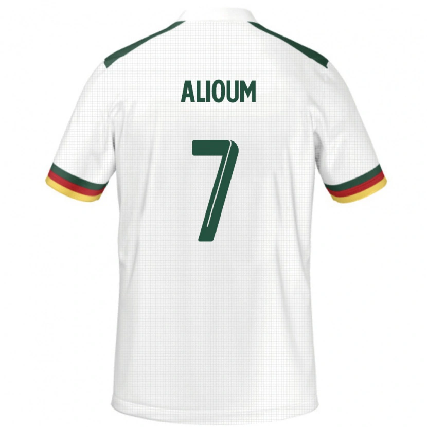 Danxen Niño Camiseta Camerún Saidou Alioum #7 Blanco 2ª Equipación 24-26 La Camisa México