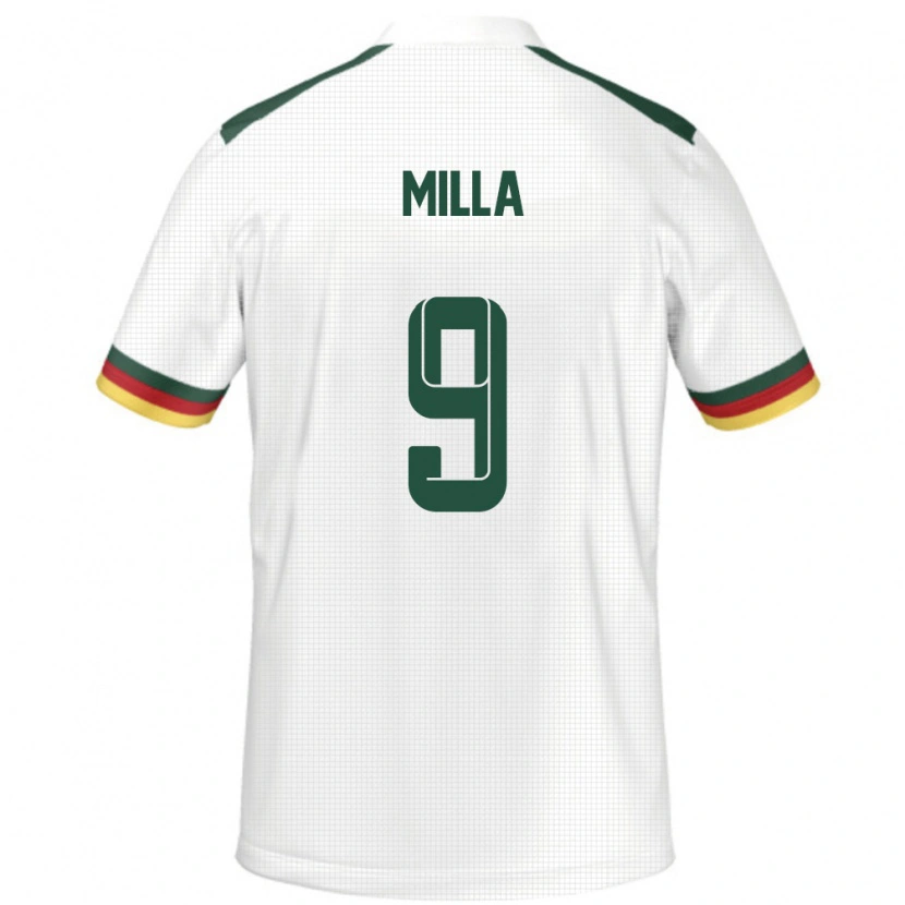 Danxen Niño Camiseta Camerún Kevin-Prince Milla #9 Blanco 2ª Equipación 24-26 La Camisa México