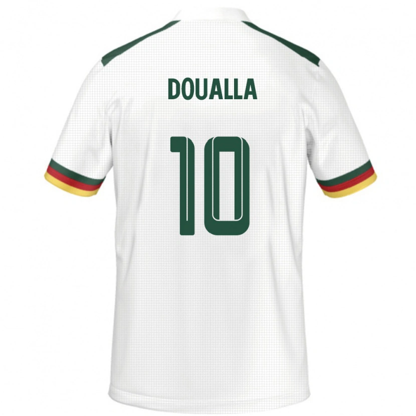 Danxen Niño Camiseta Camerún Nathan Doualla #10 Blanco 2ª Equipación 24-26 La Camisa México