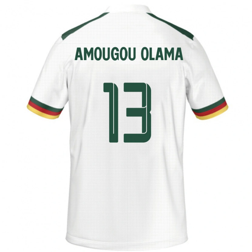 Danxen Niño Camiseta Camerún Maurel Amougou Olama #13 Blanco 2ª Equipación 24-26 La Camisa México