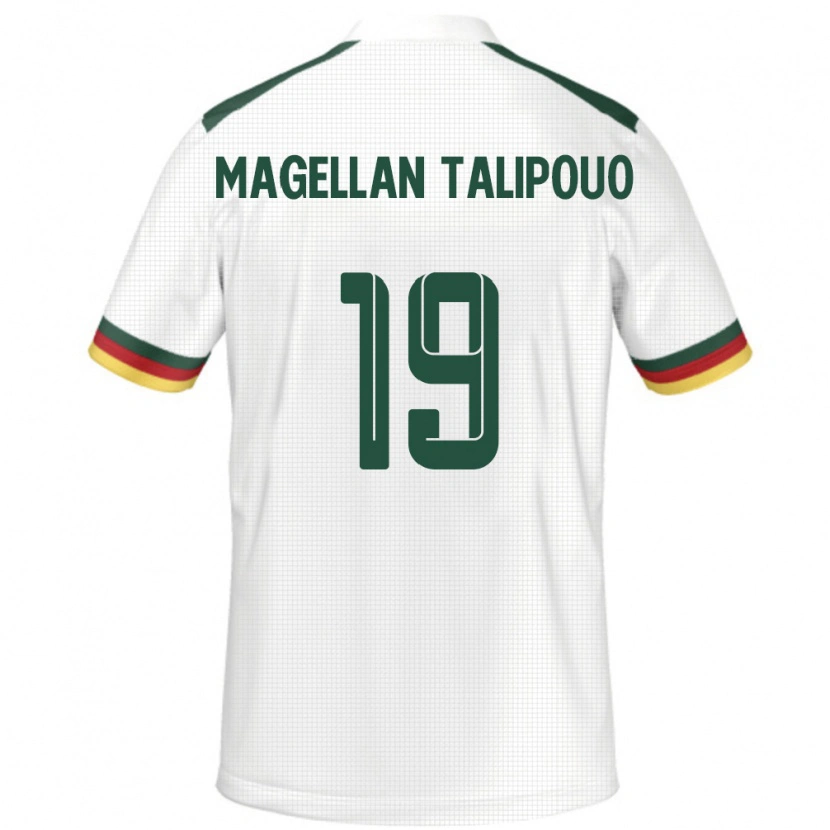 Danxen Niño Camiseta Camerún Ghane Magellan Talipouo #19 Blanco 2ª Equipación 24-26 La Camisa México