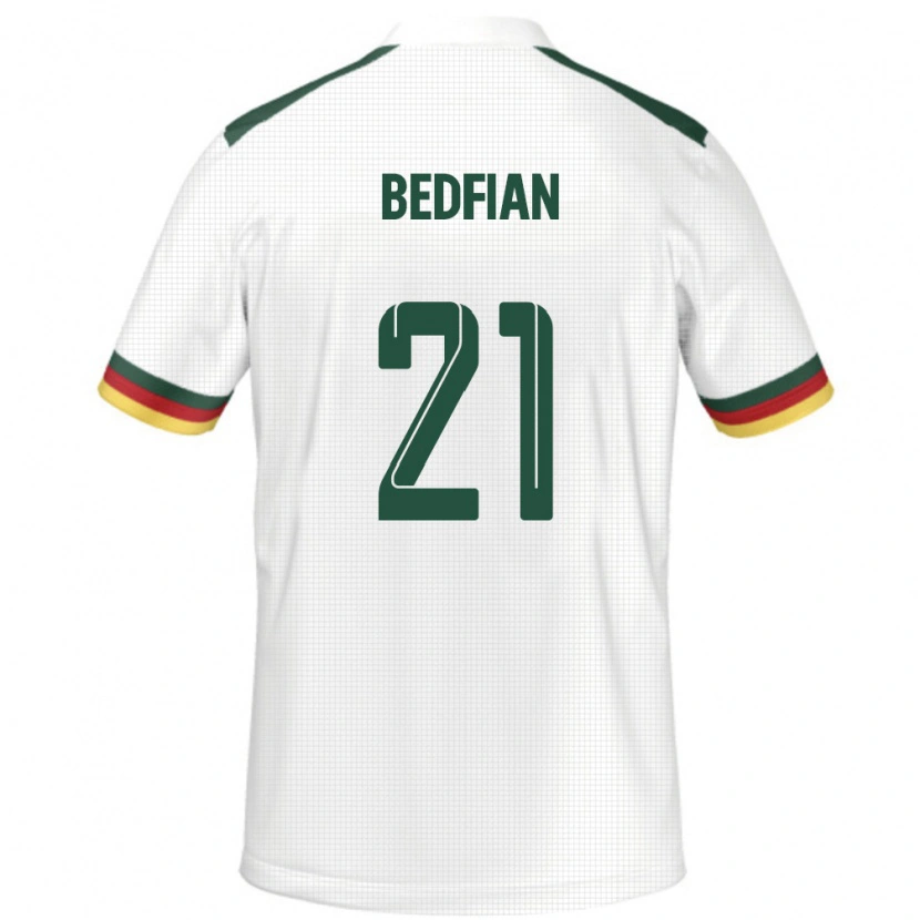 Danxen Niño Camiseta Camerún Wilfried Bedfian #21 Blanco 2ª Equipación 24-26 La Camisa México