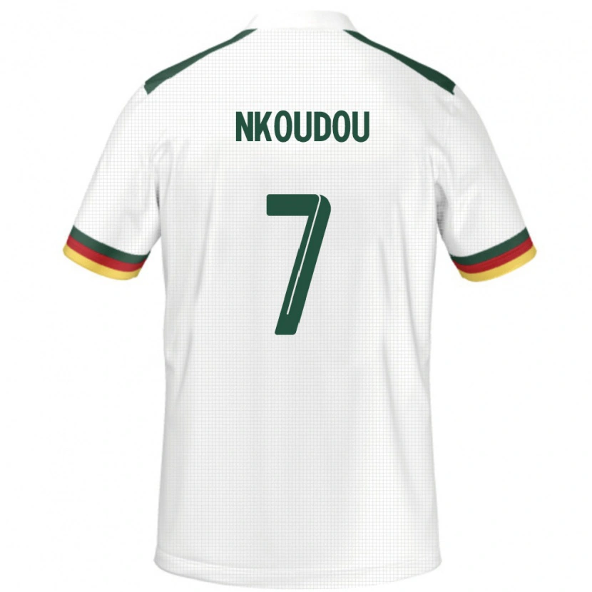 Danxen Niño Camiseta Camerún Georges-Kevin Nkoudou #7 Blanco 2ª Equipación 24-26 La Camisa México